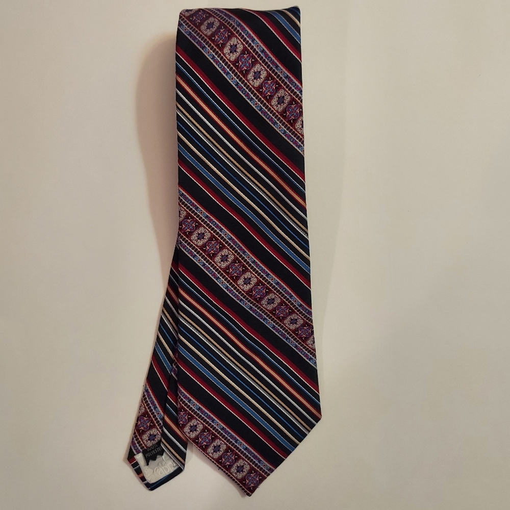Vintage Cappuccino striped colorful tie